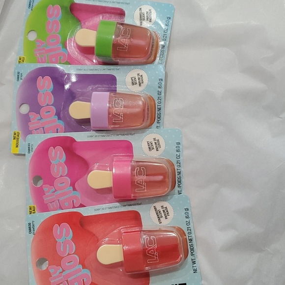 2pack scented jelly gloss in grape, watermelon, cherry & strawberry flavors new - Picture 5 of 11
